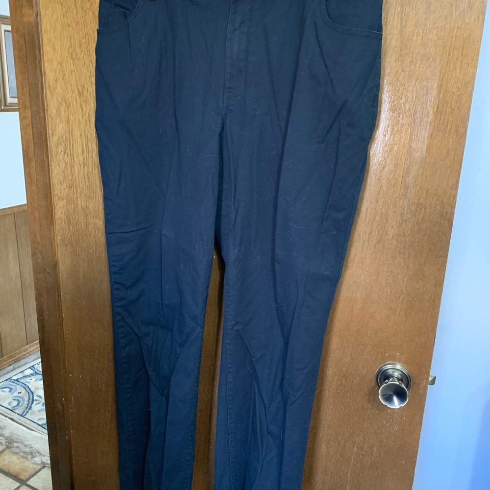 Black pants.  Size 16.  Coldwater Creek Natural Fit brand.